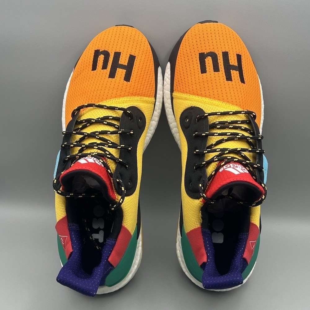 Adidas x Pharrell Human Race Multicolor Running Shoes - Men's Size 8.5 USED - Picture 6 of 8